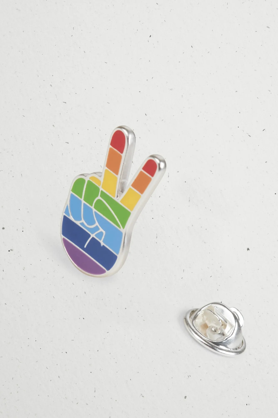 PEACE ENAMEL PRIDE PIN, image 3