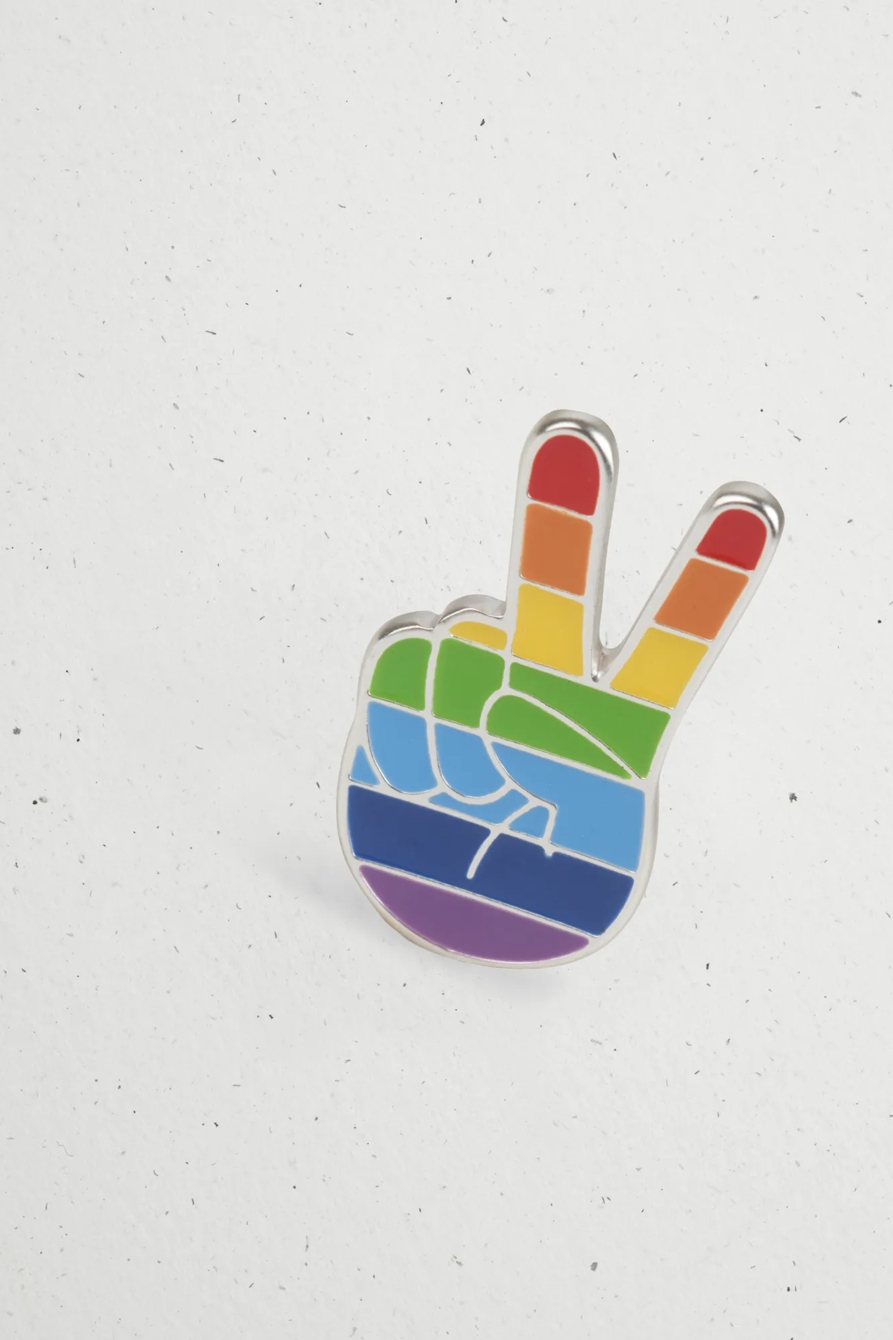 PEACE ENAMEL PRIDE PIN, image 4