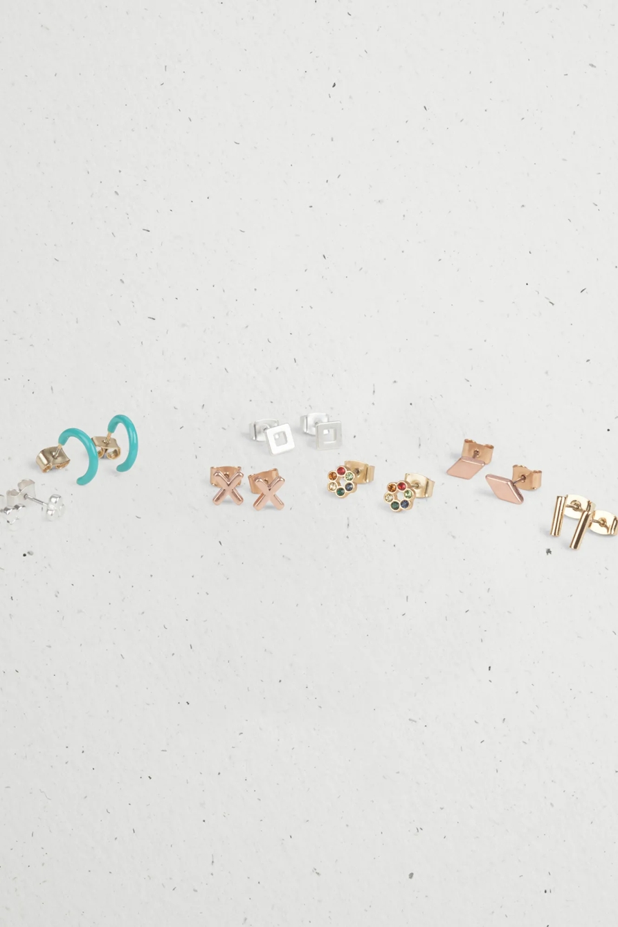 SUMMER LEATHER EARRING STUD SET, image 2