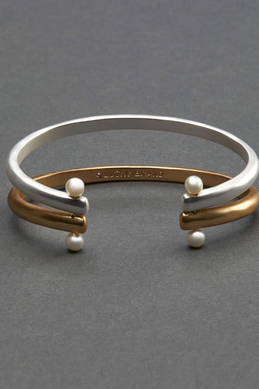 ORGANIC TWO TONE CUFF BRACELET, image 2