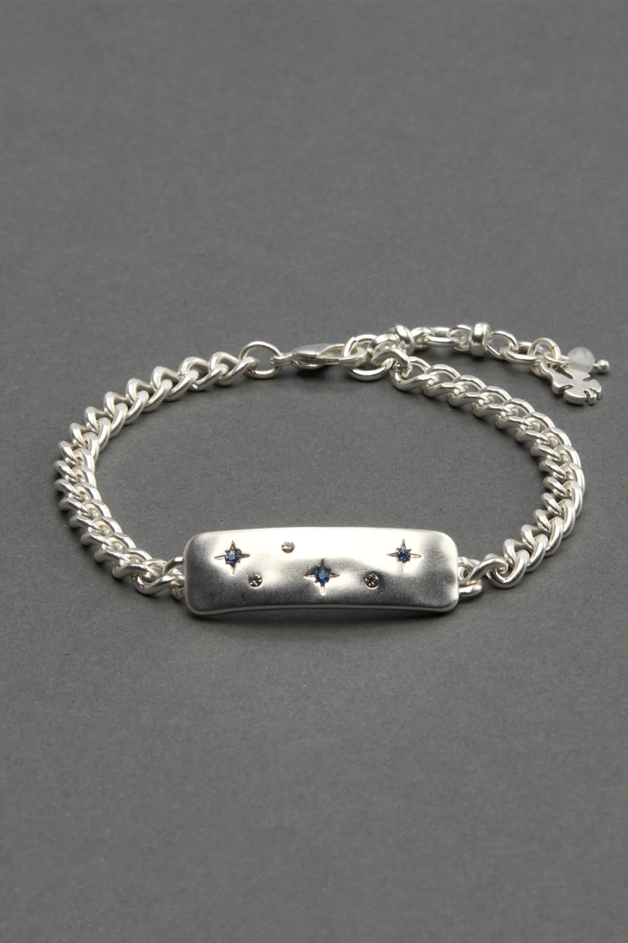 SCATTERED PAVE TAG BRACELET, image 1