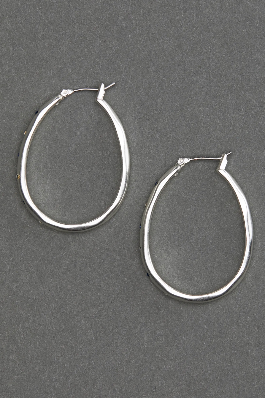 ORGANIC PAVE HOOP EARRING, image 2
