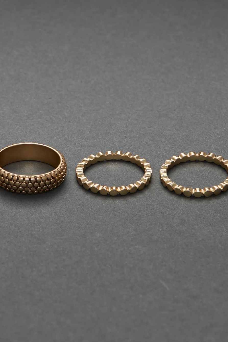 HONEYCOMB AND DOT RING STACK, image 2