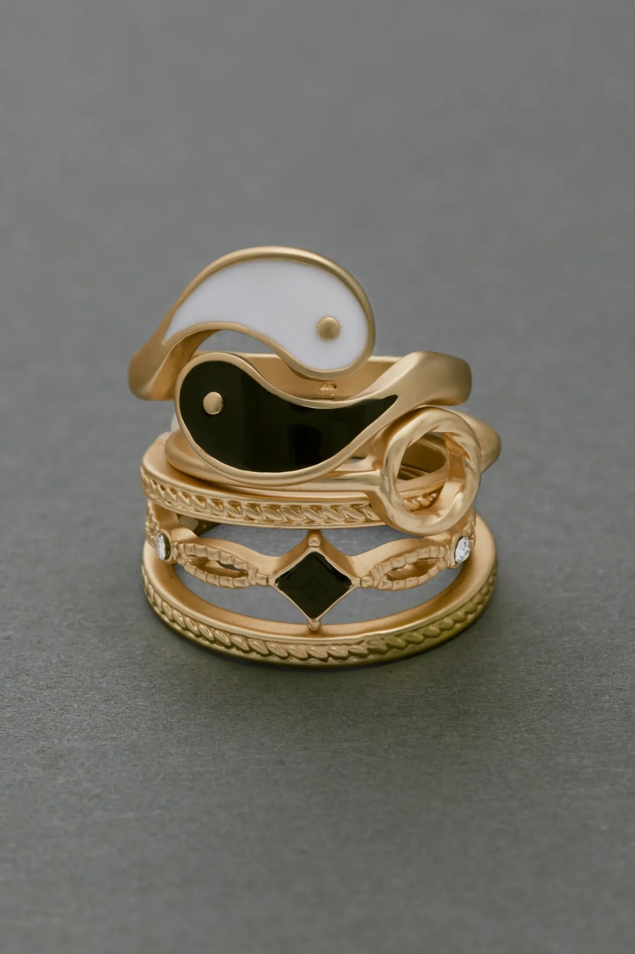 YIN YANG RING STACK, image 1