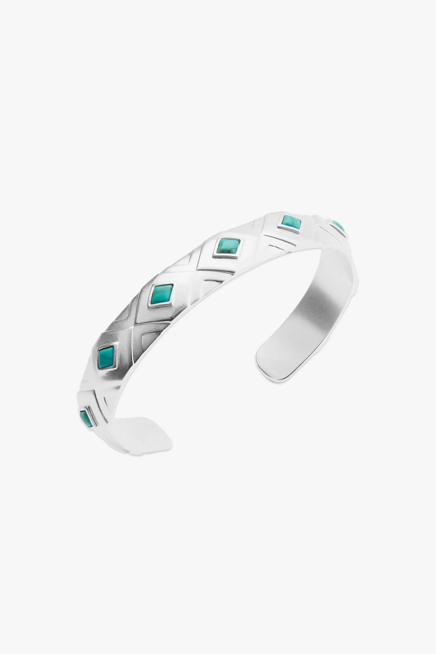 SOUTHWESTERN SET STONE CUFF BRACELET, image 2