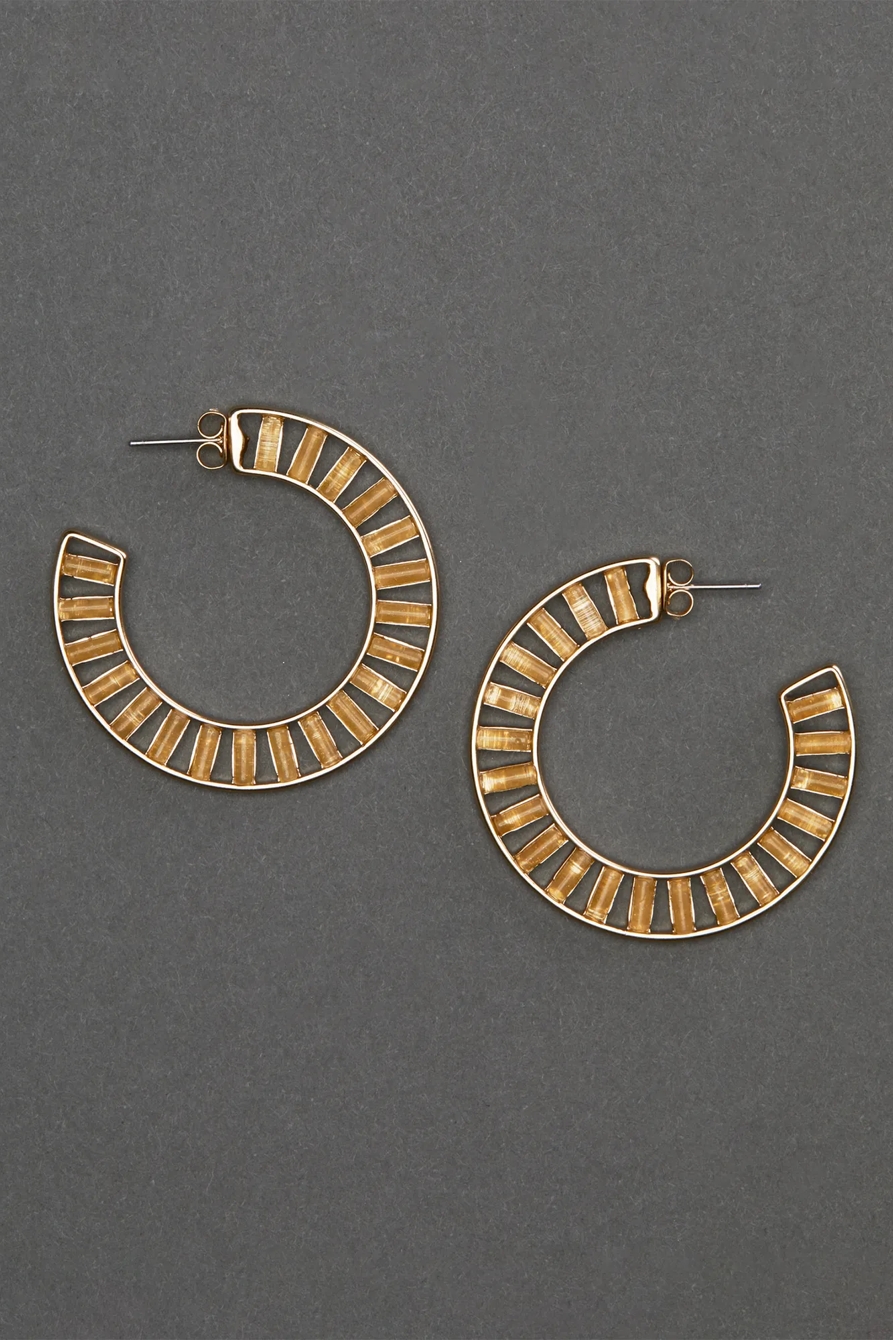 CITRINE SUNRAY HOOP, image 1