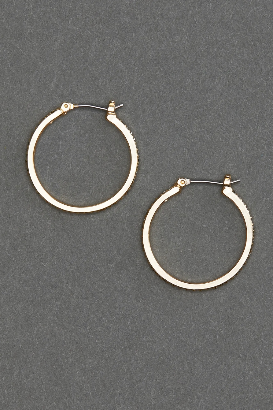 PAVE HOOP EARRING, image 2