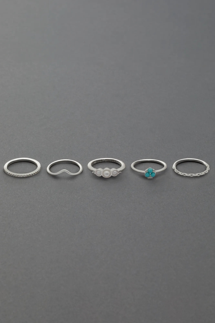 DELICATE TURQUOISE RING STACK, image 2