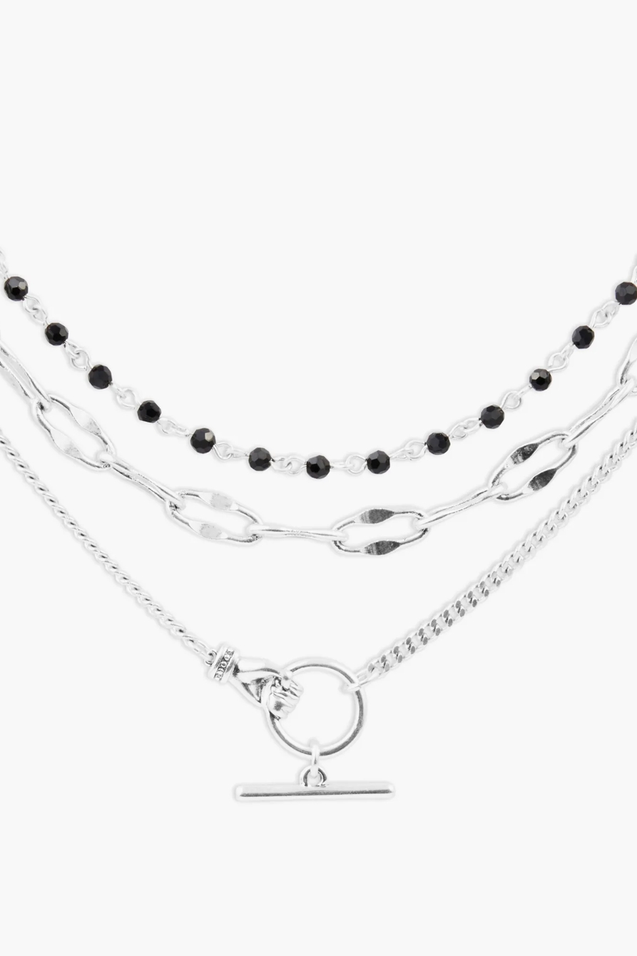 BEADED CHAIN LAYER NECKLACE, image 2