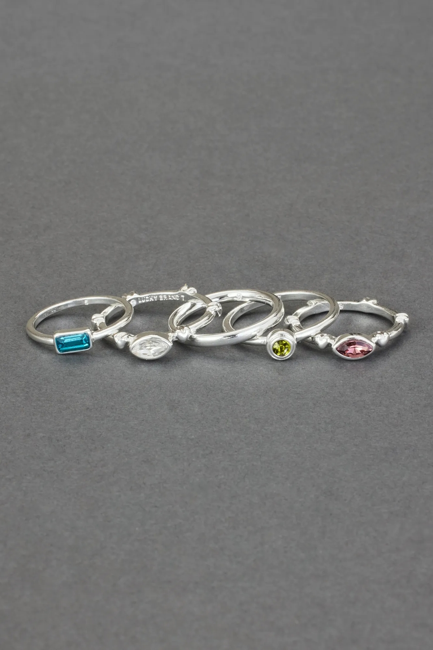 MULTI STONE RING STACK, image 2