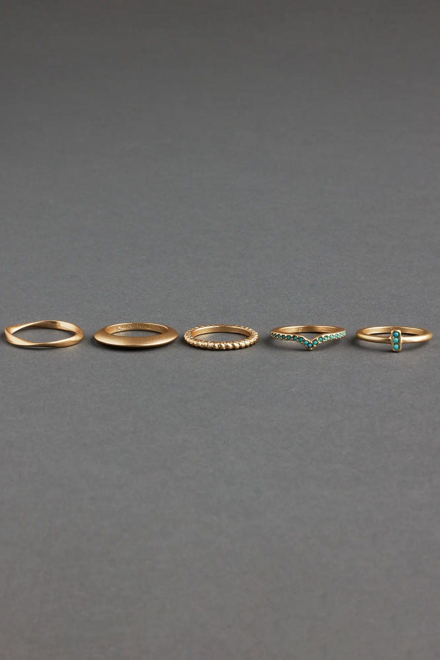 TURQUOISE RING STACK (MULTI SIZE), image 2