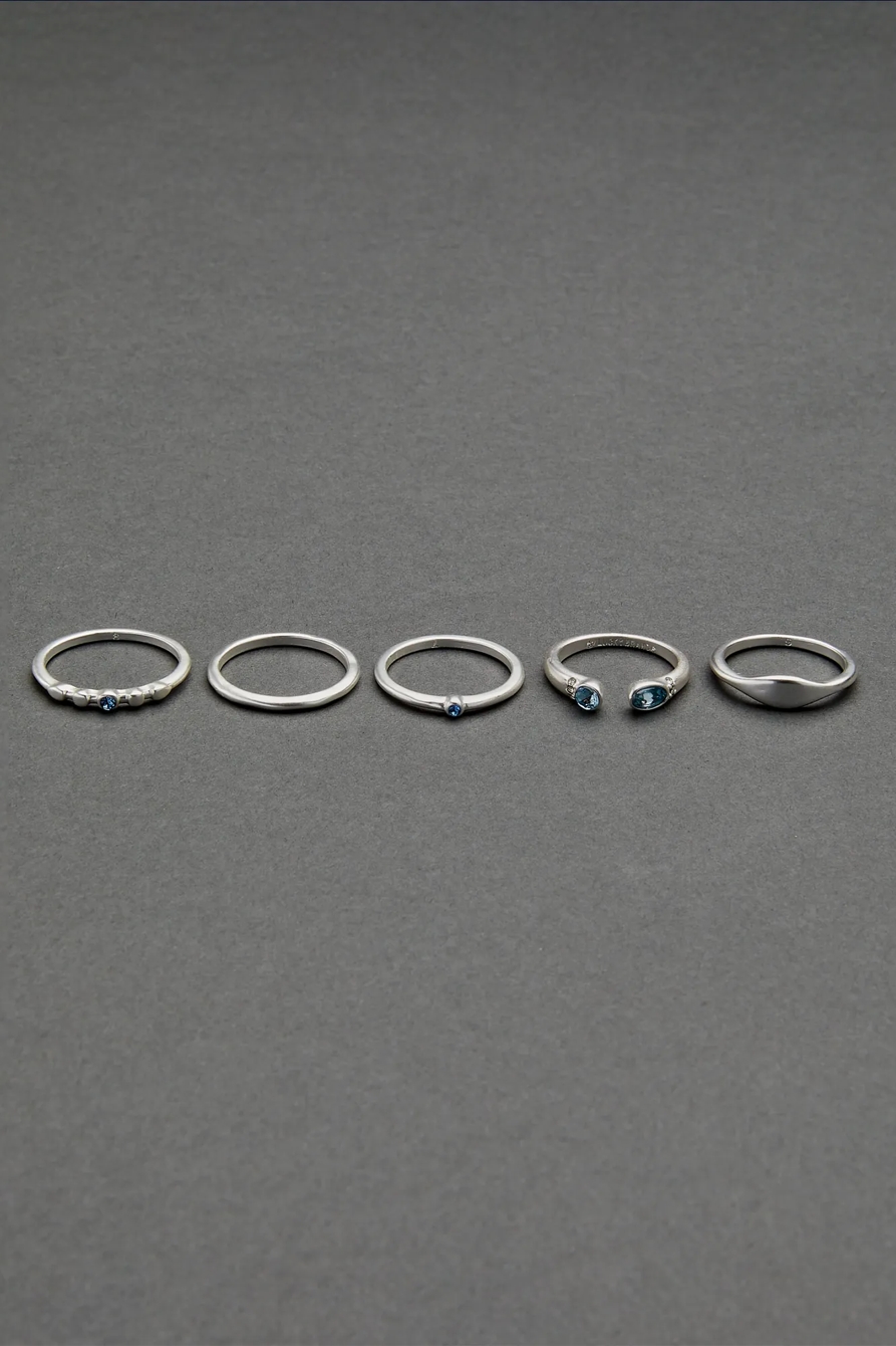 LIGHT BLUE RING STACK (MULTI SIZE), image 2
