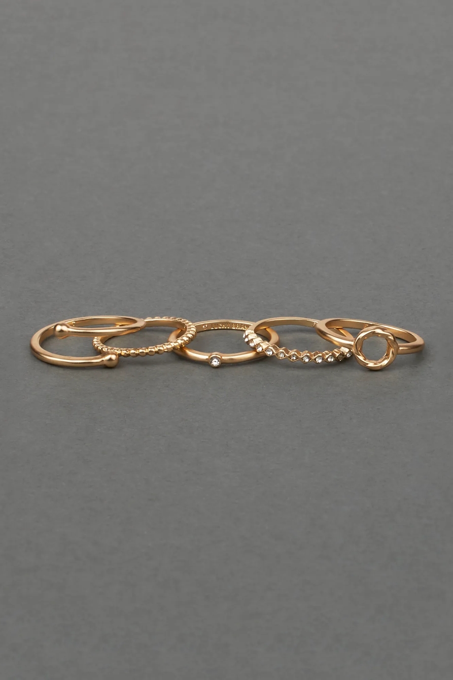 GOLD TONE MULTI RING STACK (MULTI SIZE), image 1