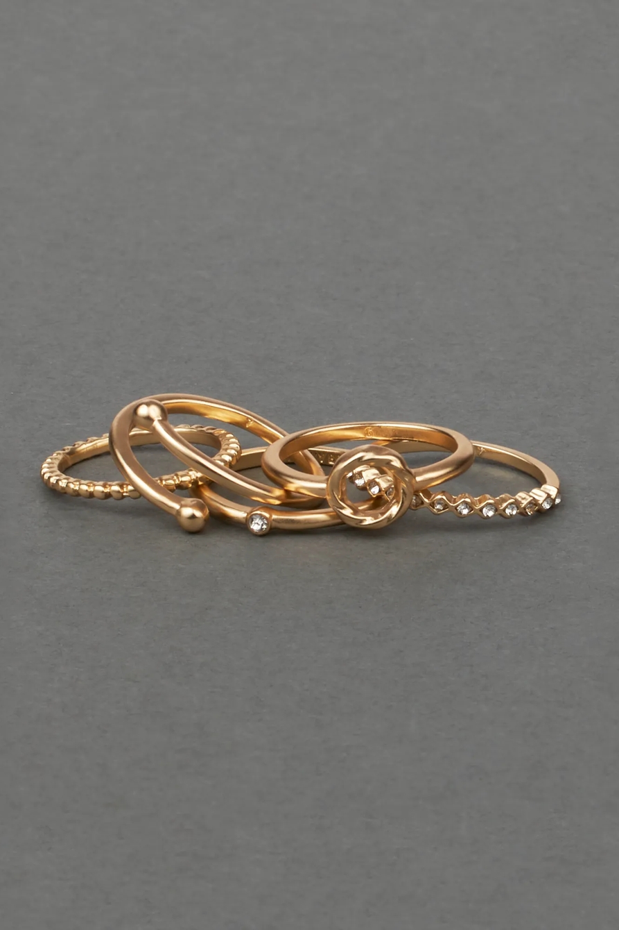 GOLD TONE MULTI RING STACK (MULTI SIZE), image 2