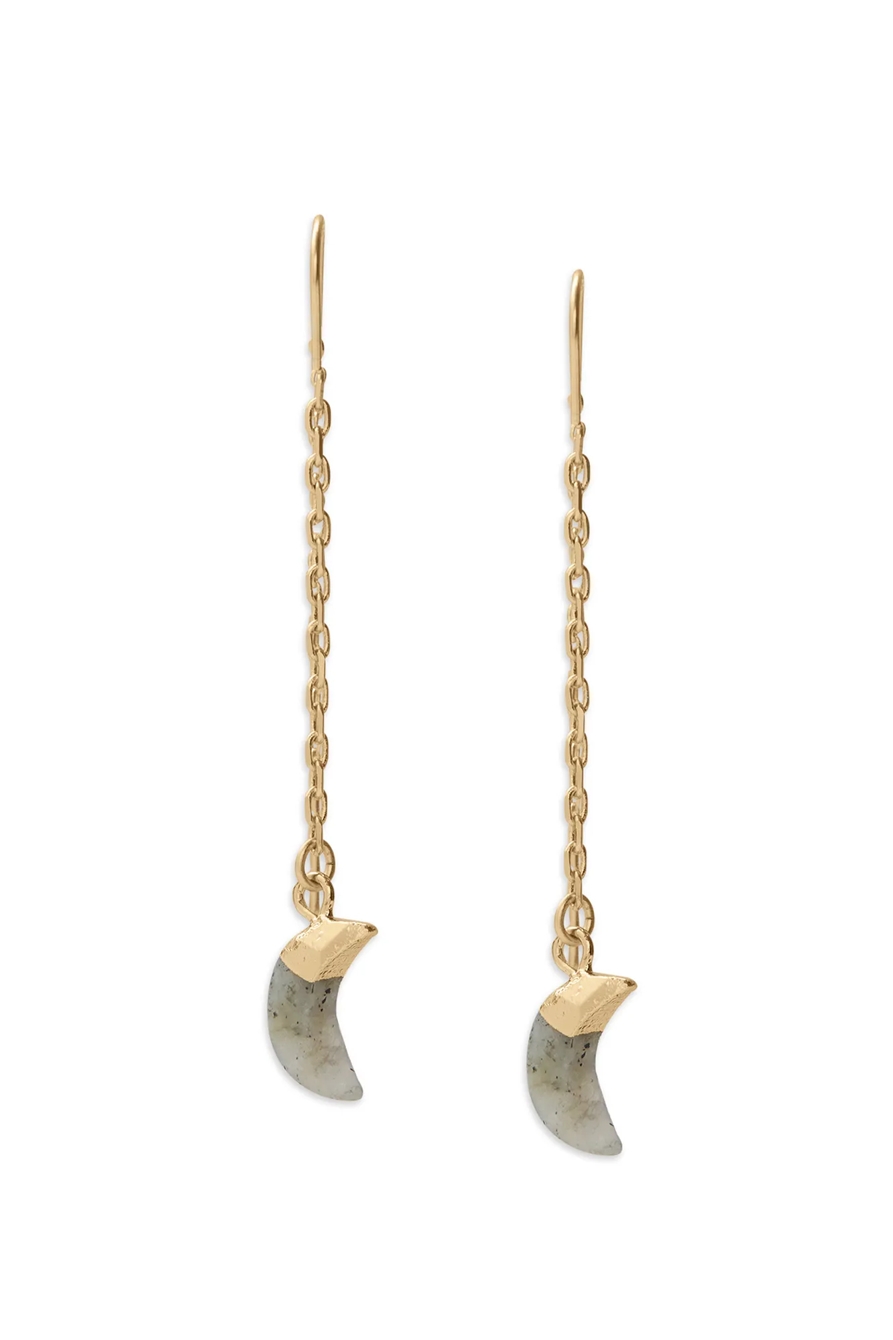 MOON THREADER EARRING, image 2