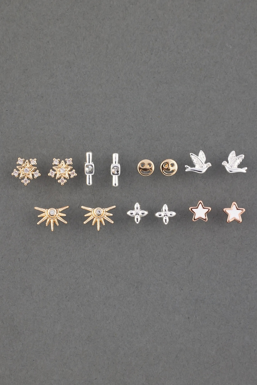 OLIVE VELVET STUD SET, image 2