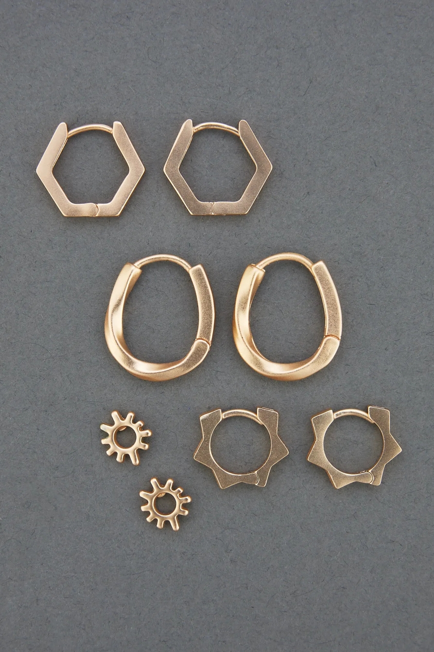 SNAKE HOOP AND STUD SET, image 2