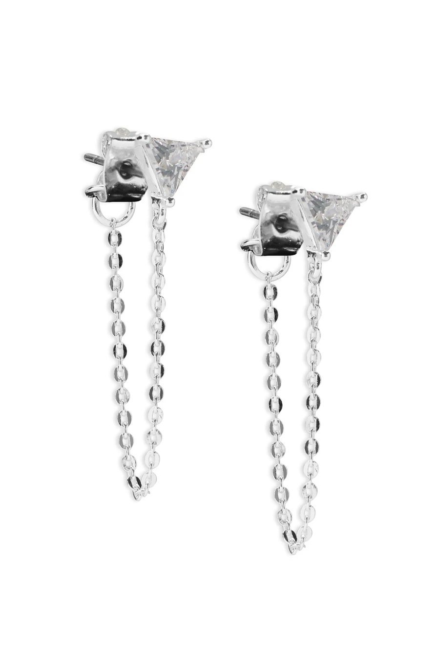 DELICATE CRYSTAL THREADER EARRING, image 3