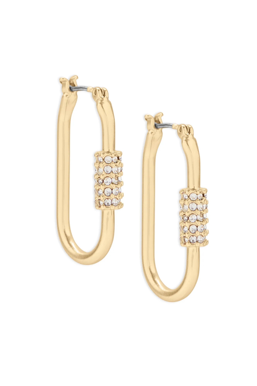PAVE CARABINER EARRING, image 2