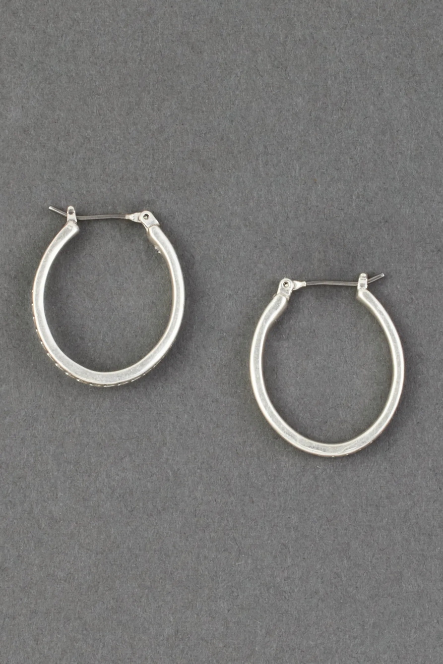 ETCH OVAL HOOP EARRING, image 2