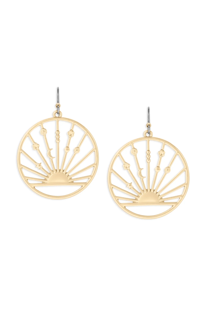 SUNRAY STATEMENT DROP EARRING, image 2