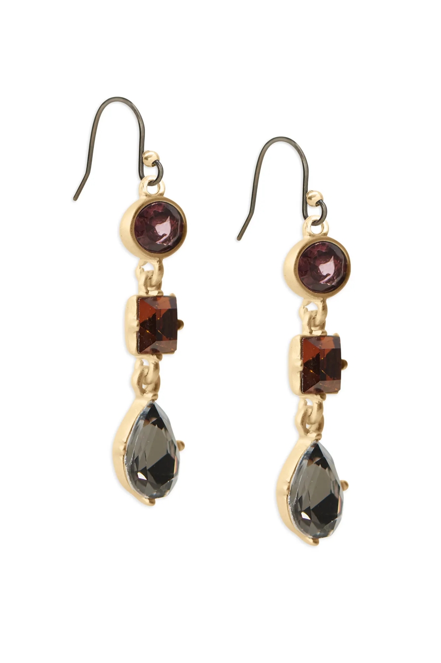 BERRY SET STONE DROP EARRING, image 2