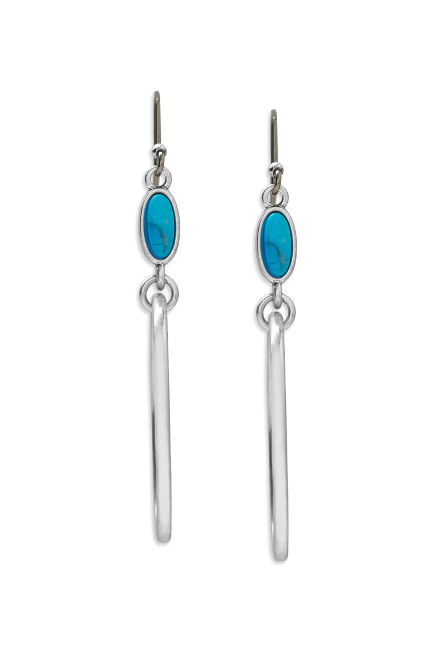 TURQUOISE OPEN DROP EARRING, image 2