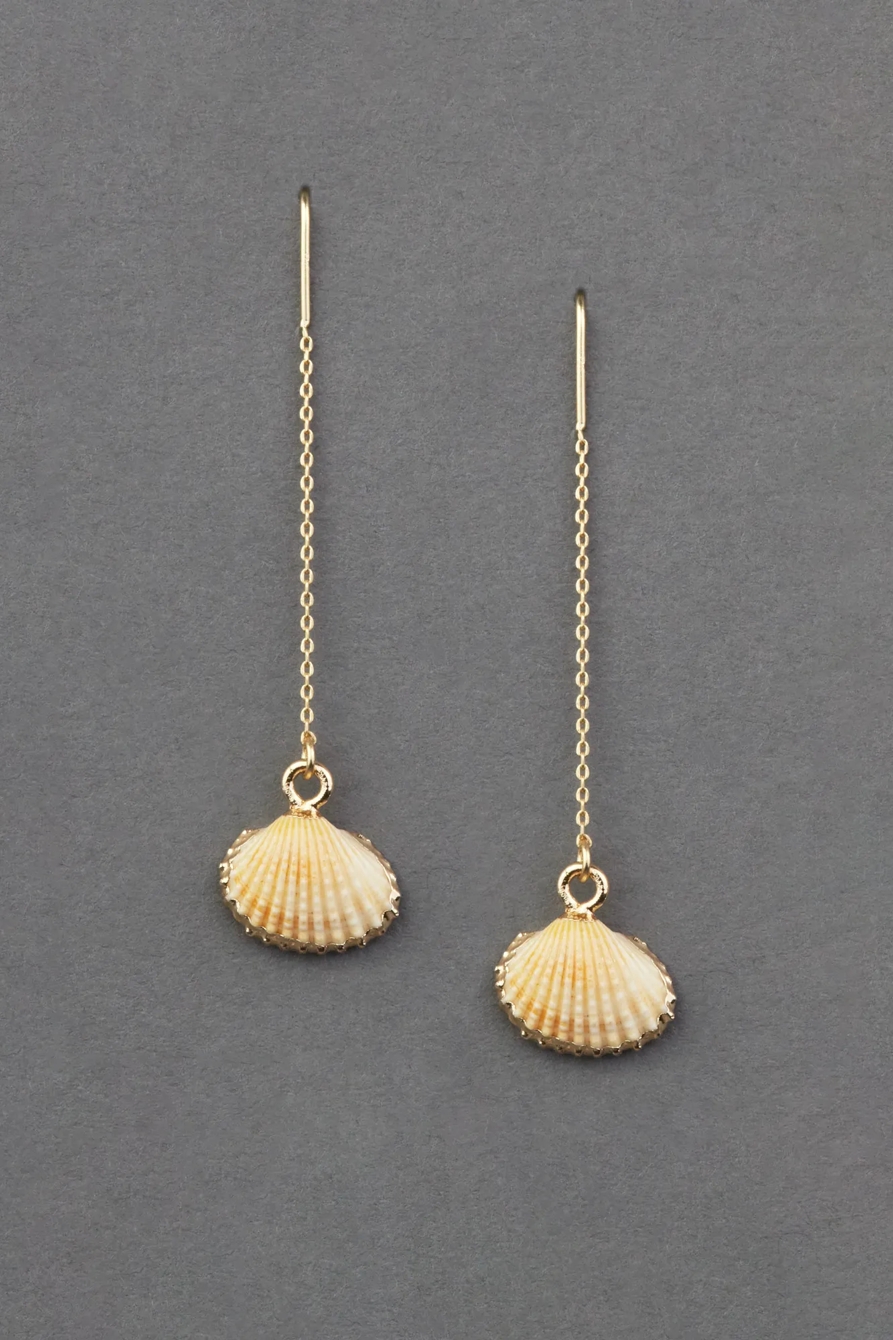 SHELL THREADER EARRING, image 1