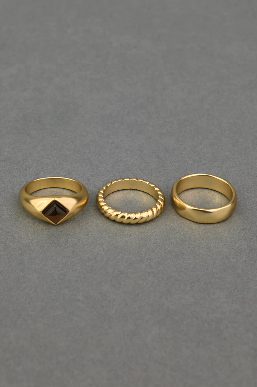 SET STONE RING STACK, image 2