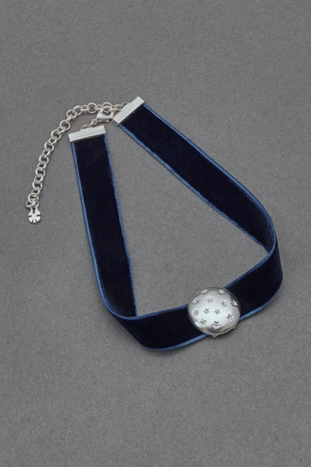 pave pendant choker, image 1