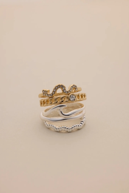 TWO TONE RING STACK, image 1