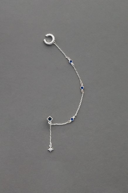 blue ear cuff chain, image 1