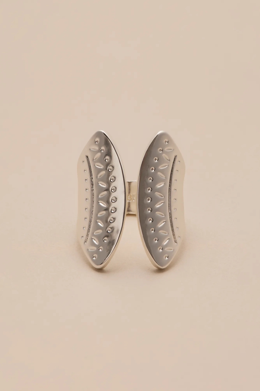 CARVED SILVER RING, image 2