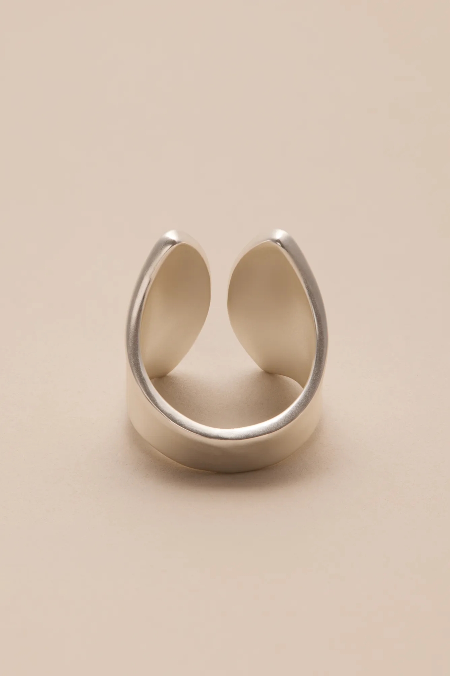 CARVED SILVER RING, image 3