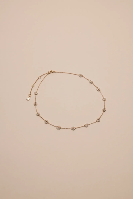 DAISY PEARL CHAIN NECKLACE, image 1