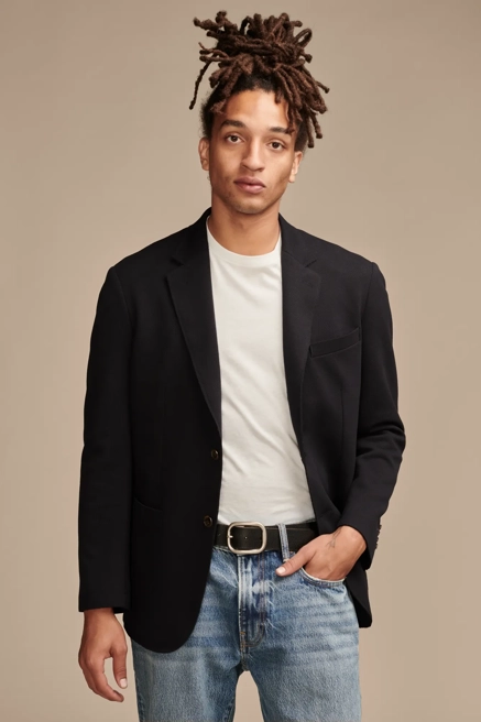 pique blazer 4-way stretch