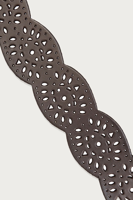 TAPERED PERFORATED LEATHER BELT, image 2