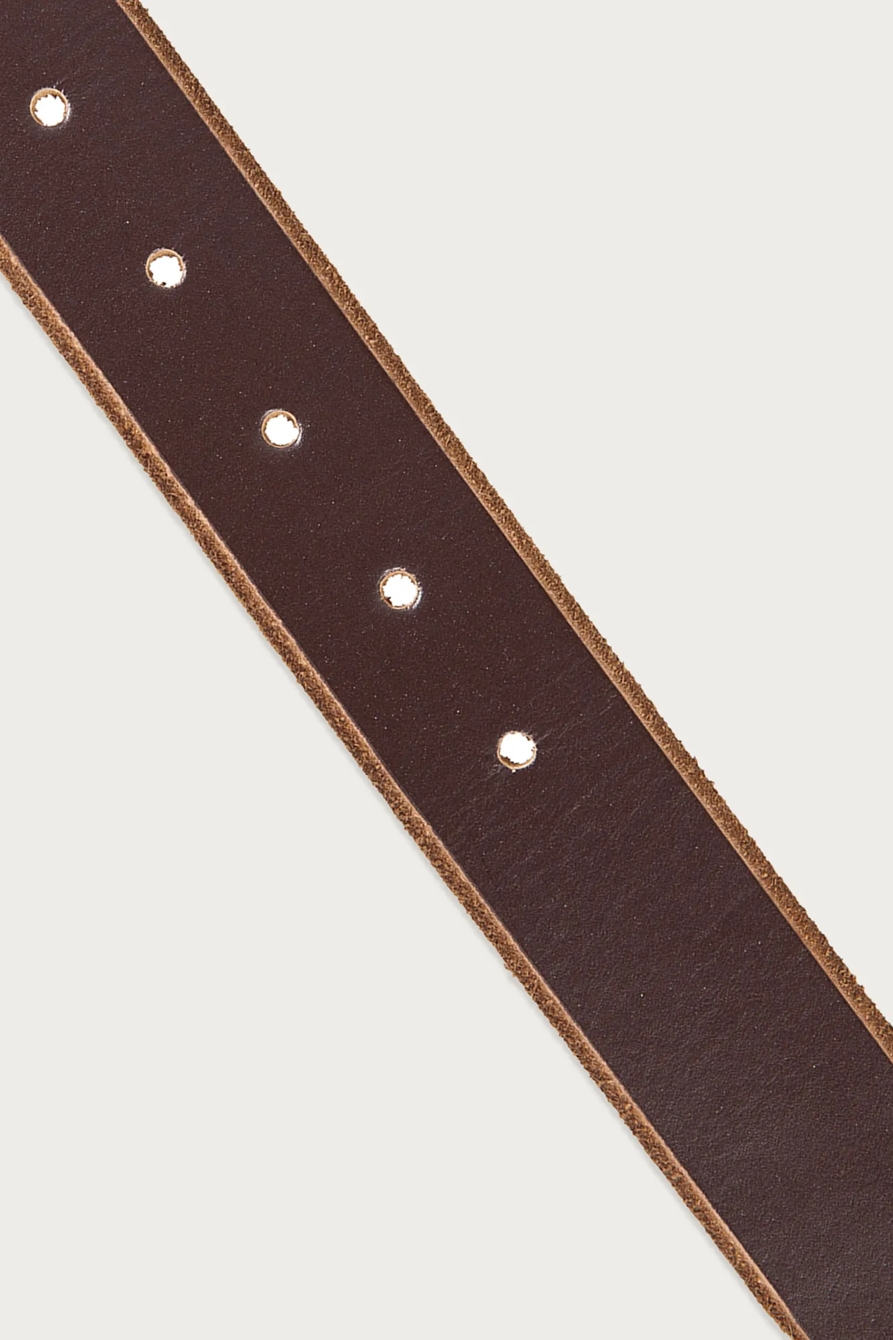 RAW CUT EDGED LEATHER JEAN BELT, image 2