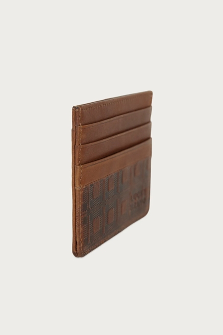 PLAID EMBOSSED LEATHER CARD CASE, image 3