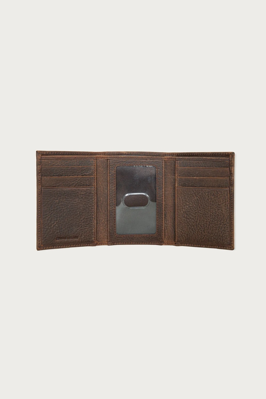 Double Stitched Leather Trifold Wallet, image 3