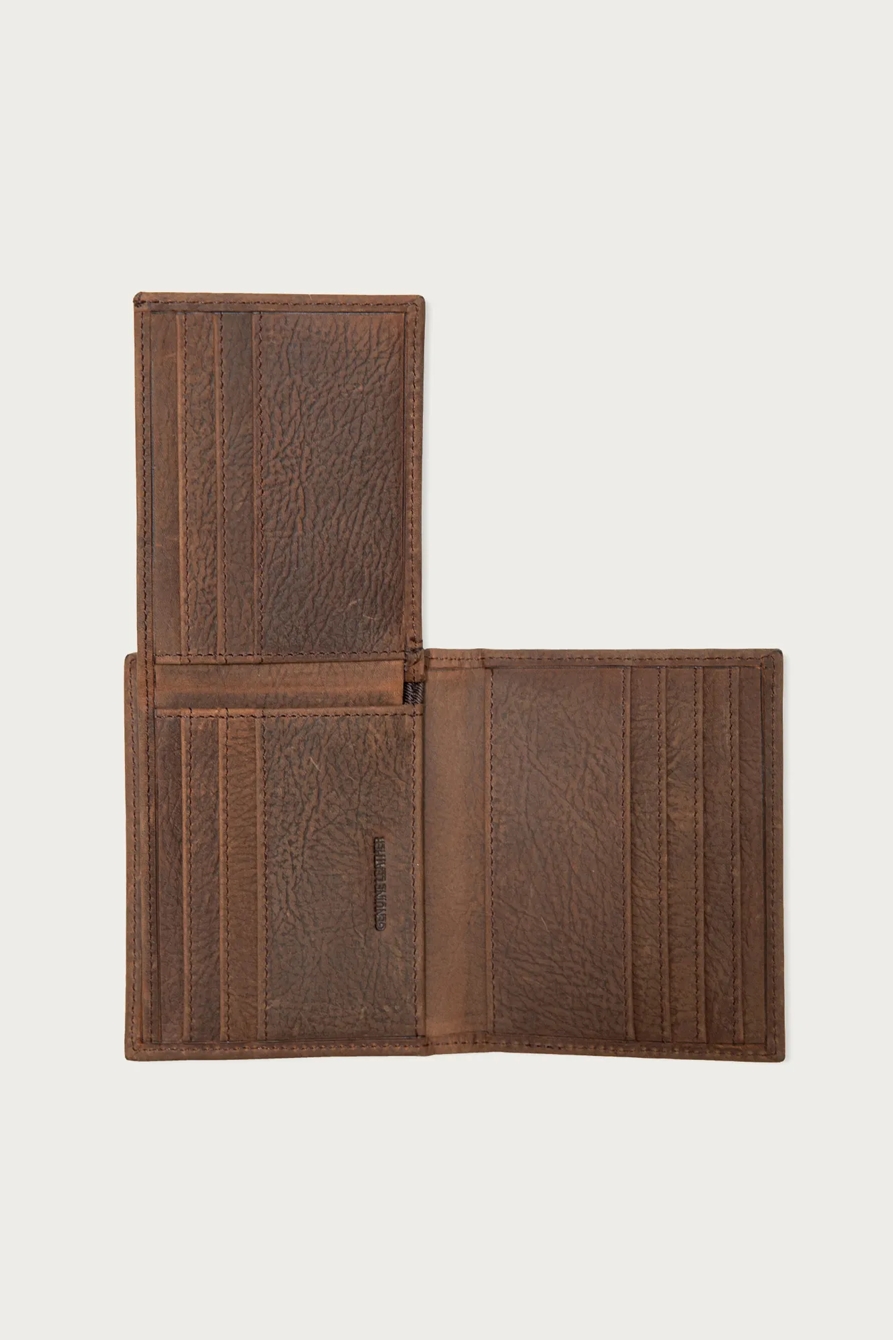 Double Stitched Leather L-Fold Wallet, image 4