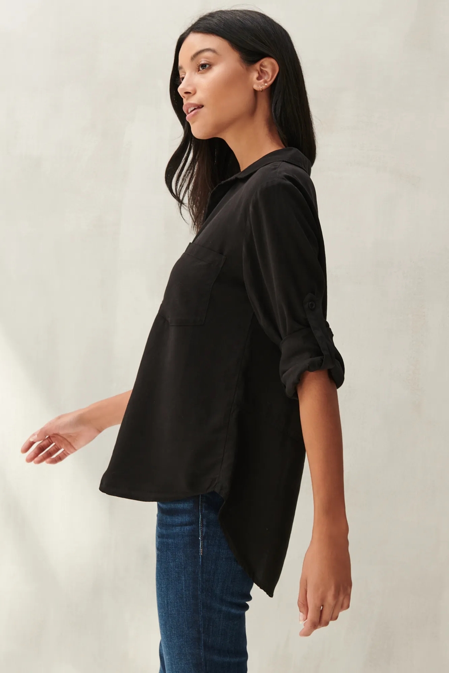 SPLIT BACK BUTTON DOWN SHIRT, image 2