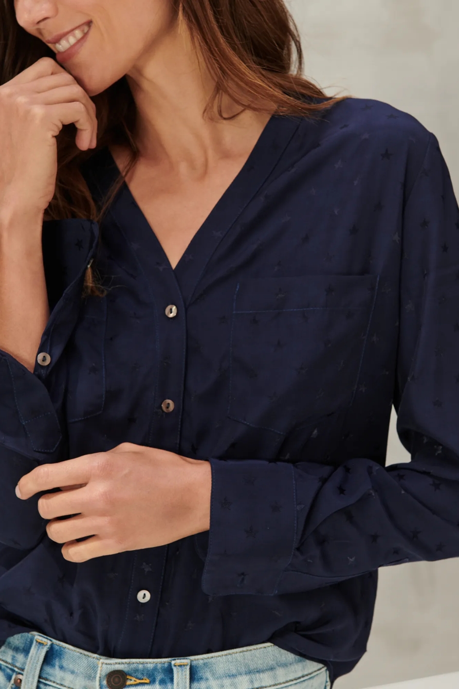 TEXTURED STAR BUTTON DOWN SHIRT, image 5