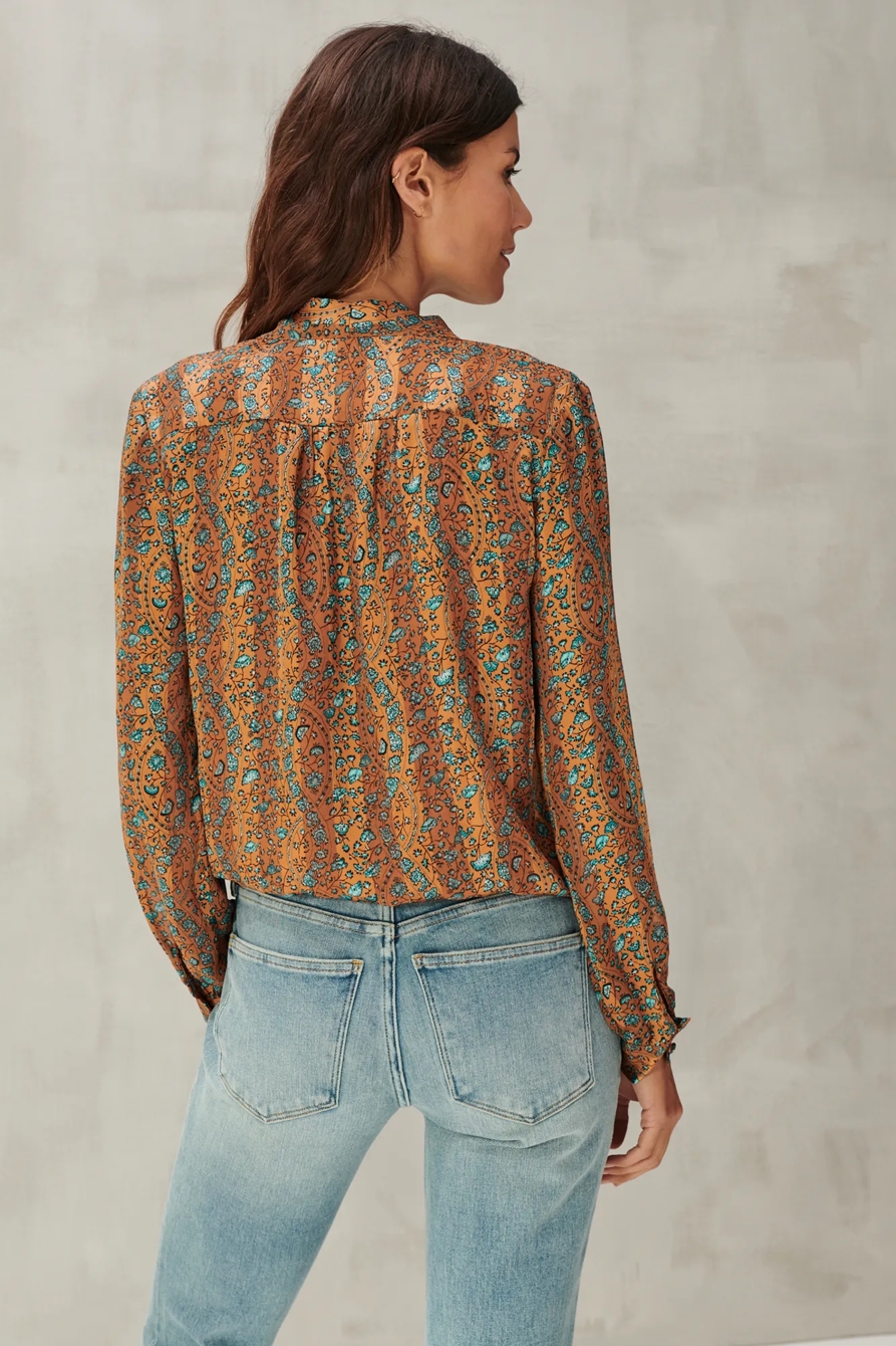SURPLICE PRINTED LONG SLEEVE TOP, image 2