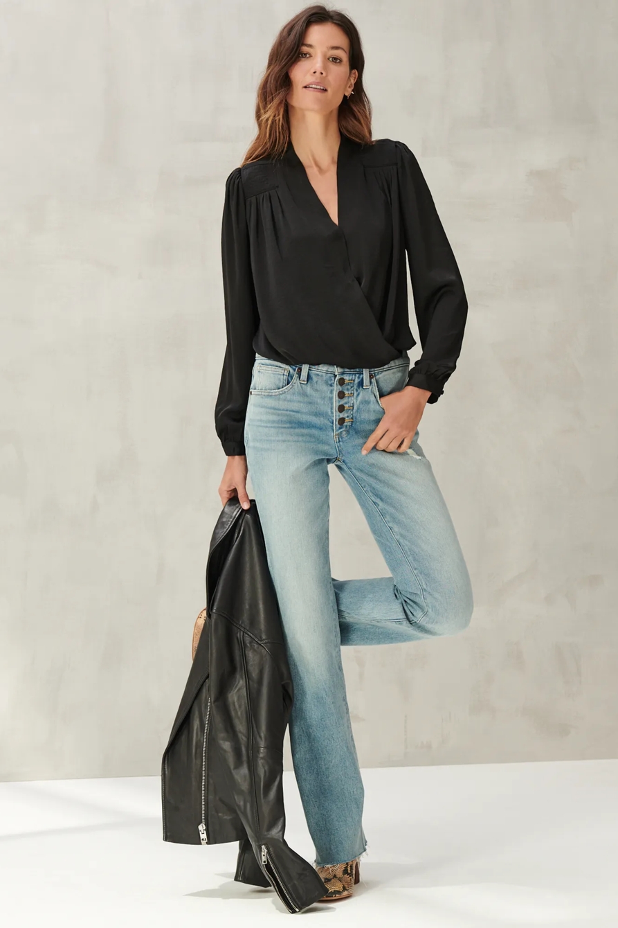 SURPLICE LONG SLEEVE TOP, image 4