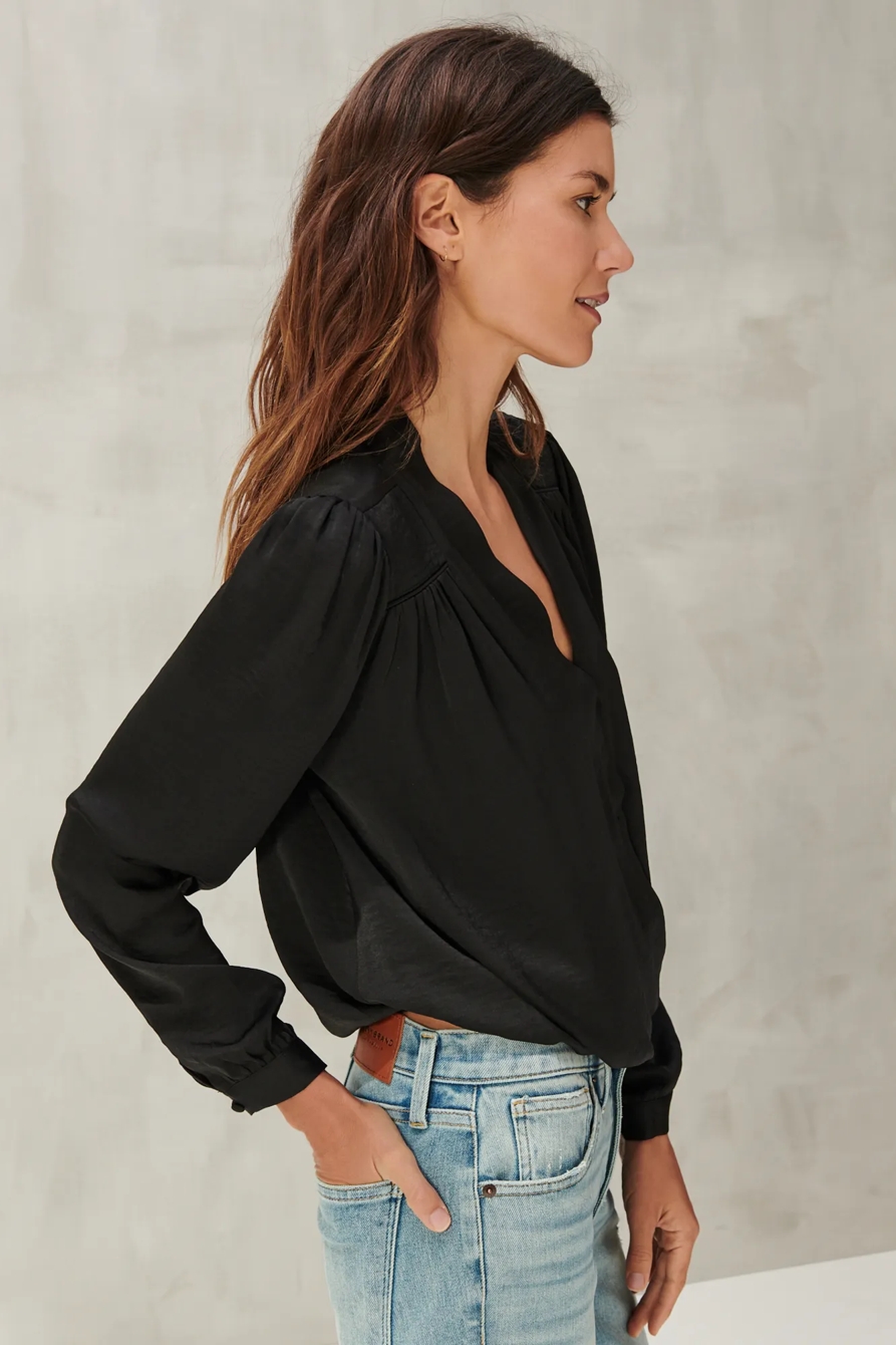 SURPLICE LONG SLEEVE TOP, image 2