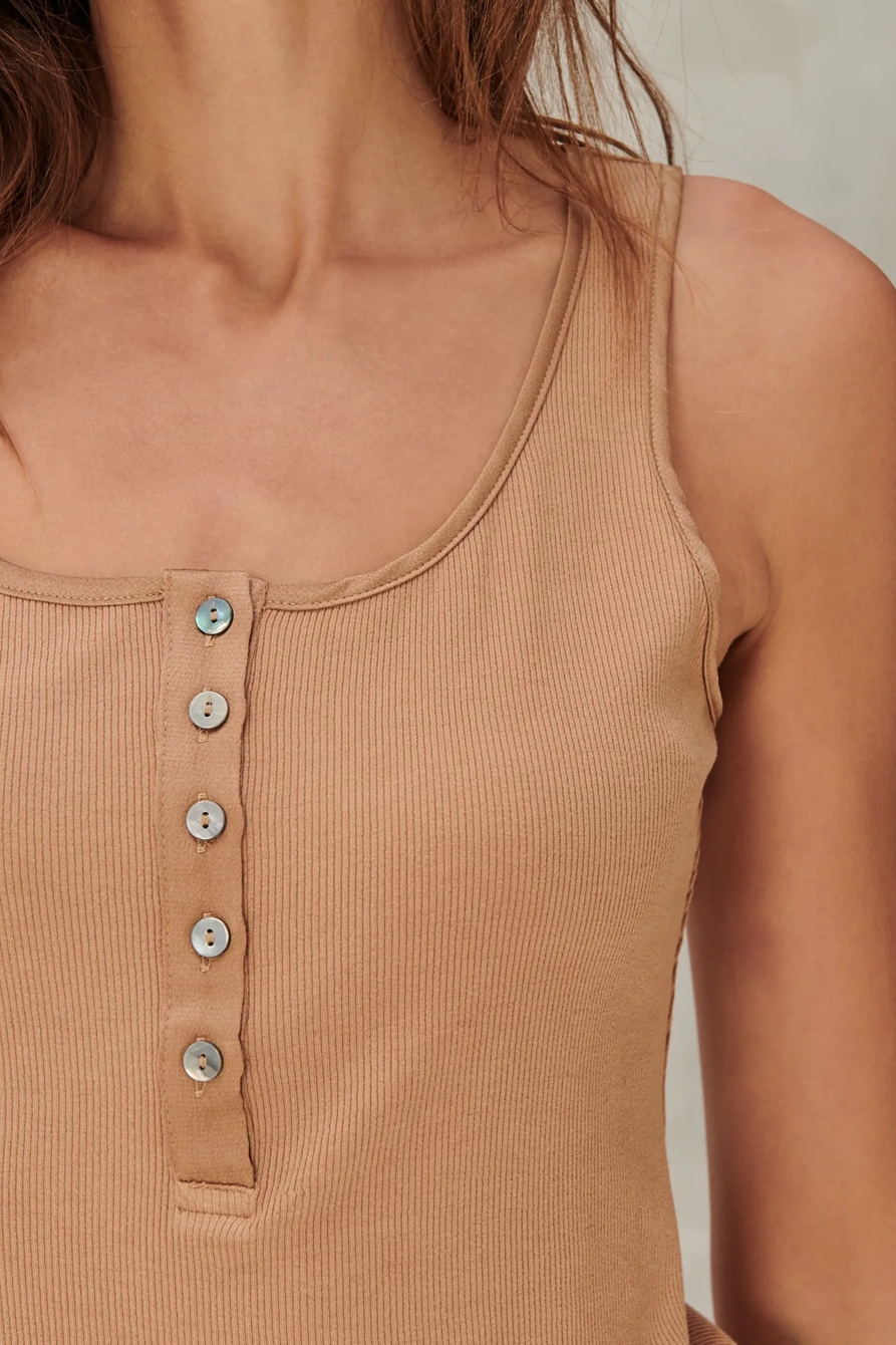 RIB HENLEY TANK TOP, image 5