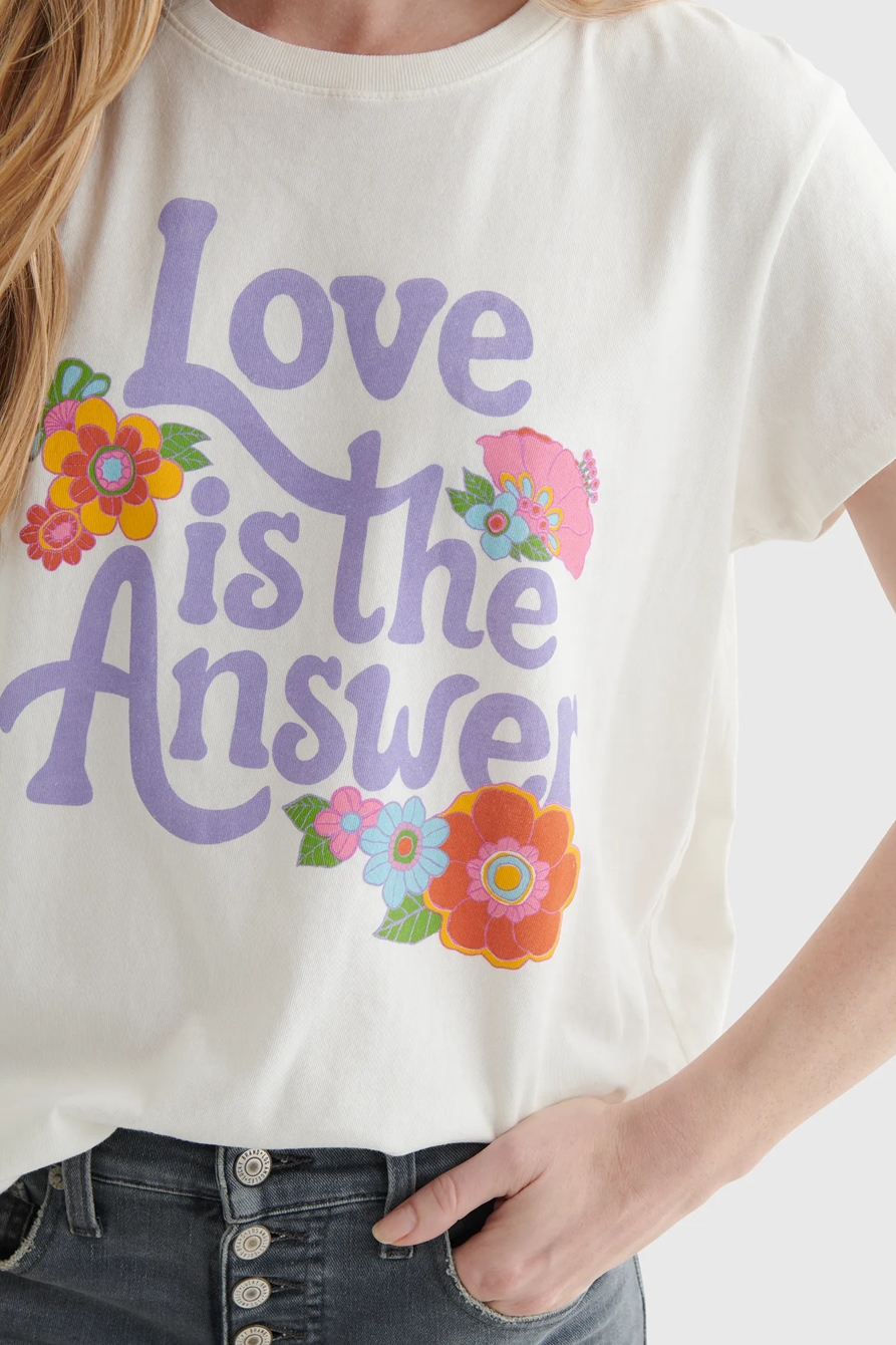 LOVE IS THE ANSWER GRAPHIC TEE, image 4