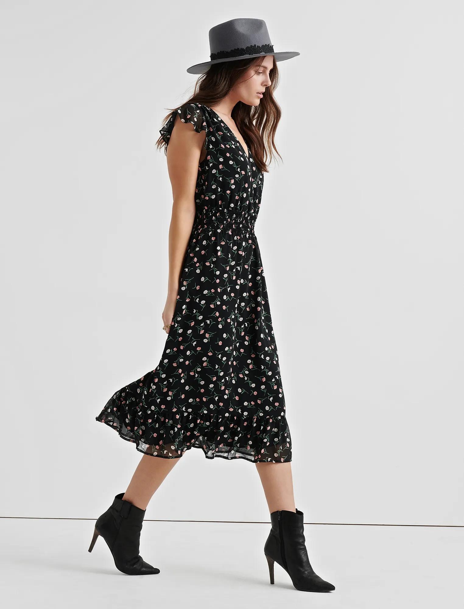 DITSY PRINTED MIDI DRESS, image 2