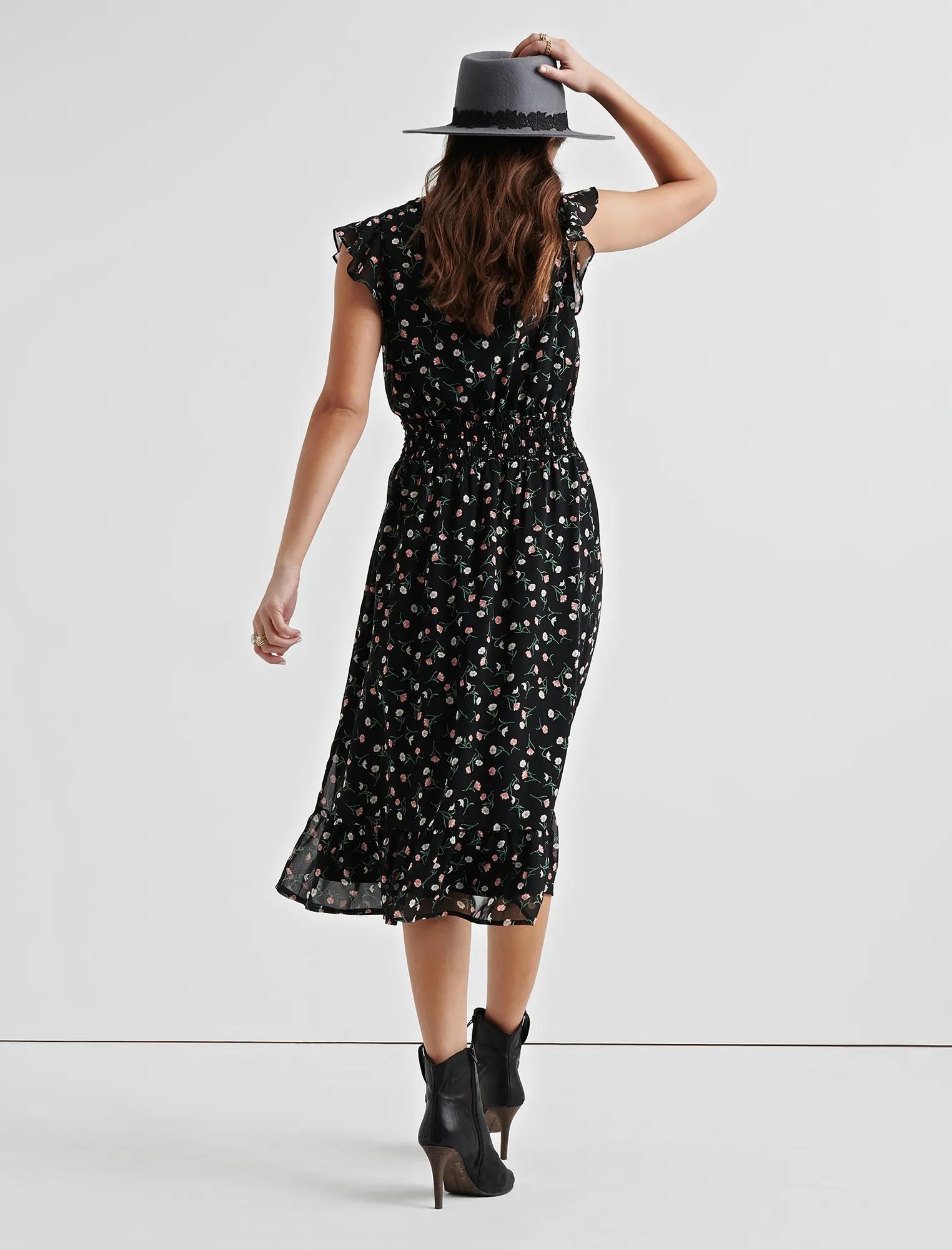 DITSY PRINTED MIDI DRESS, image 3